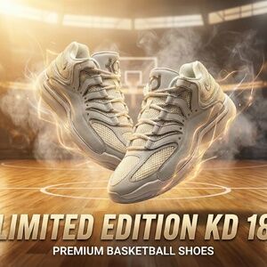 Nike KD 18 Chain Reaction Pure Platinum/Wolf Grey Men’s 10 Original Box No Lid